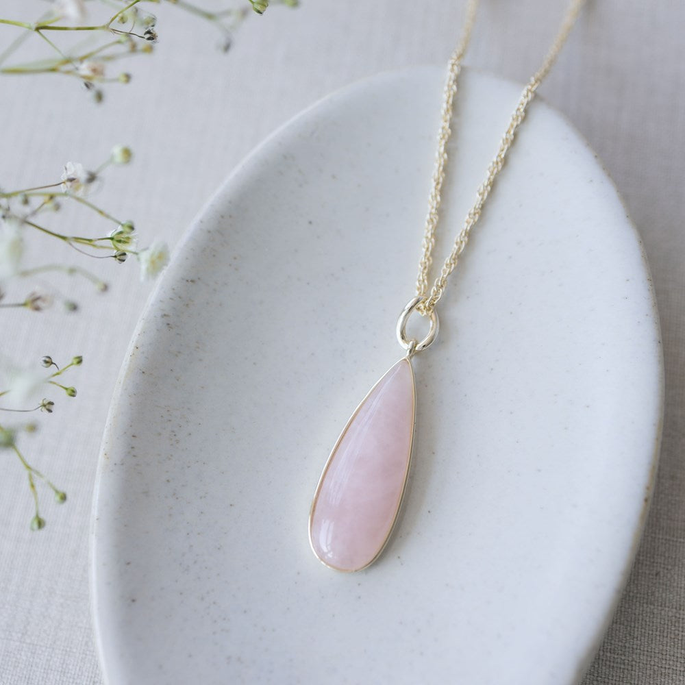 Alara Necklace-rose quartz