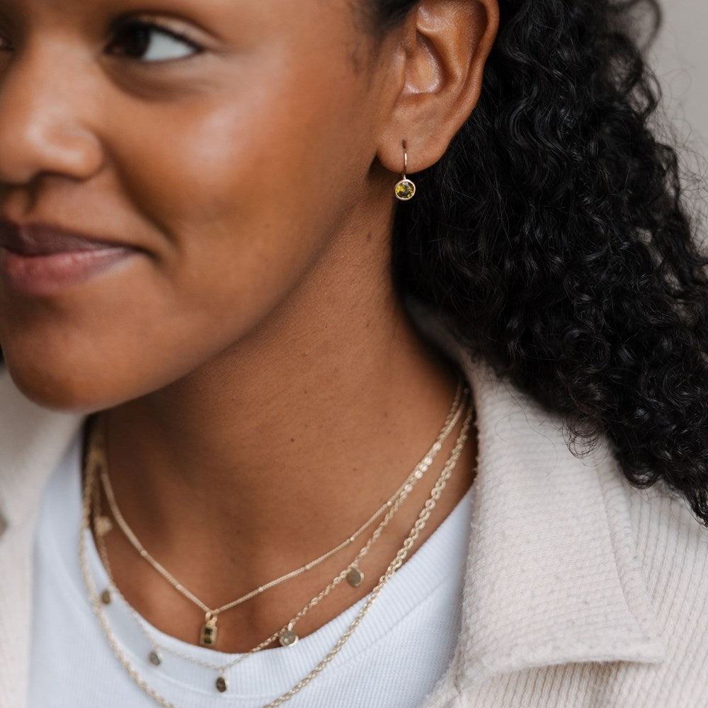 Dazzle Earrings-moss green