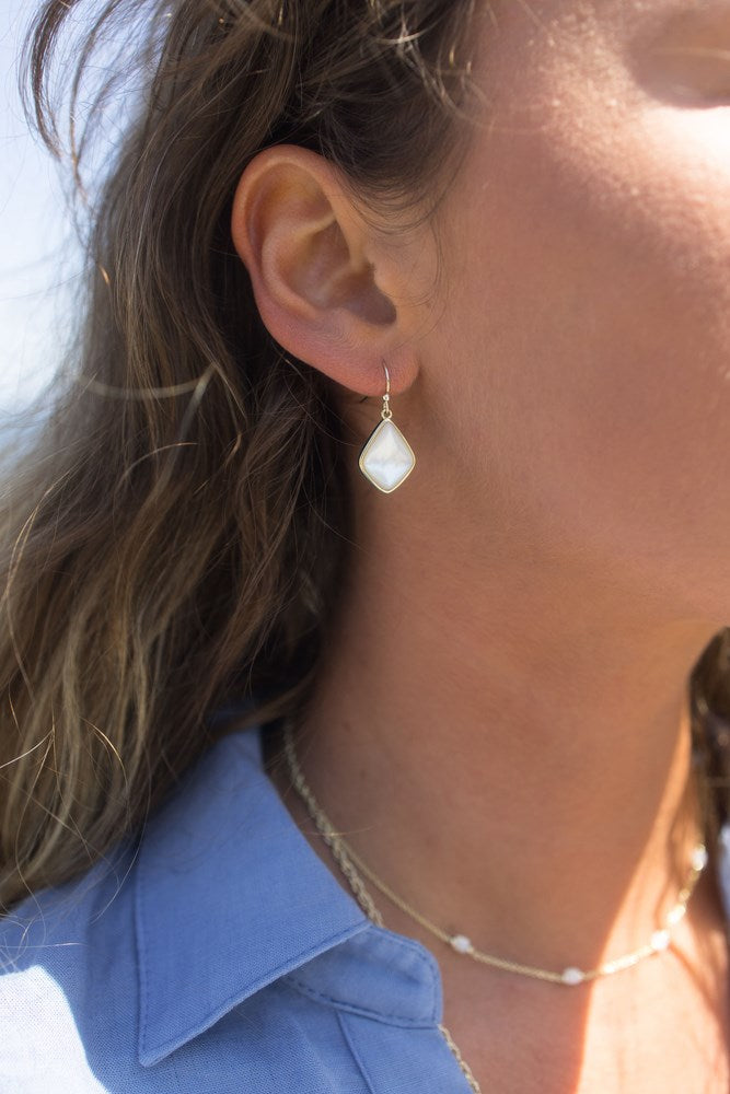 Evora Earrings-mother of pearl