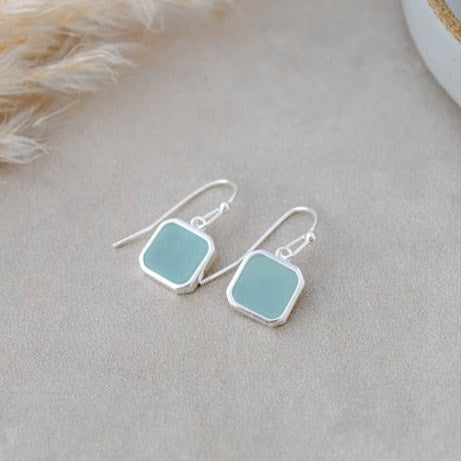 Florence Earrings-amazonite
