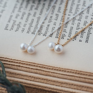 Friendship Necklace-white pearl