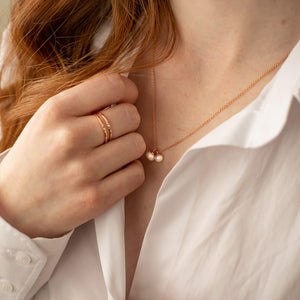 Friendship Necklace-white pearl