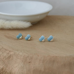 Full Heart Studs-amazonite