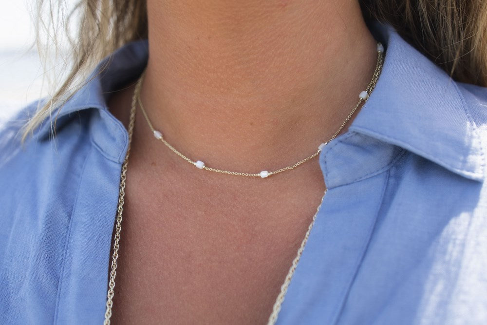 Gina Necklace-mother of pearl
