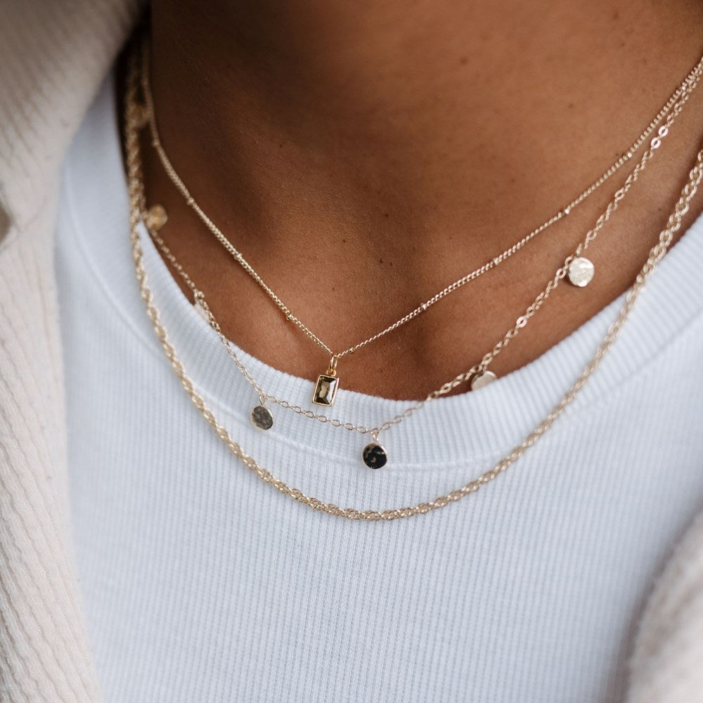 Glim Necklace-moss green