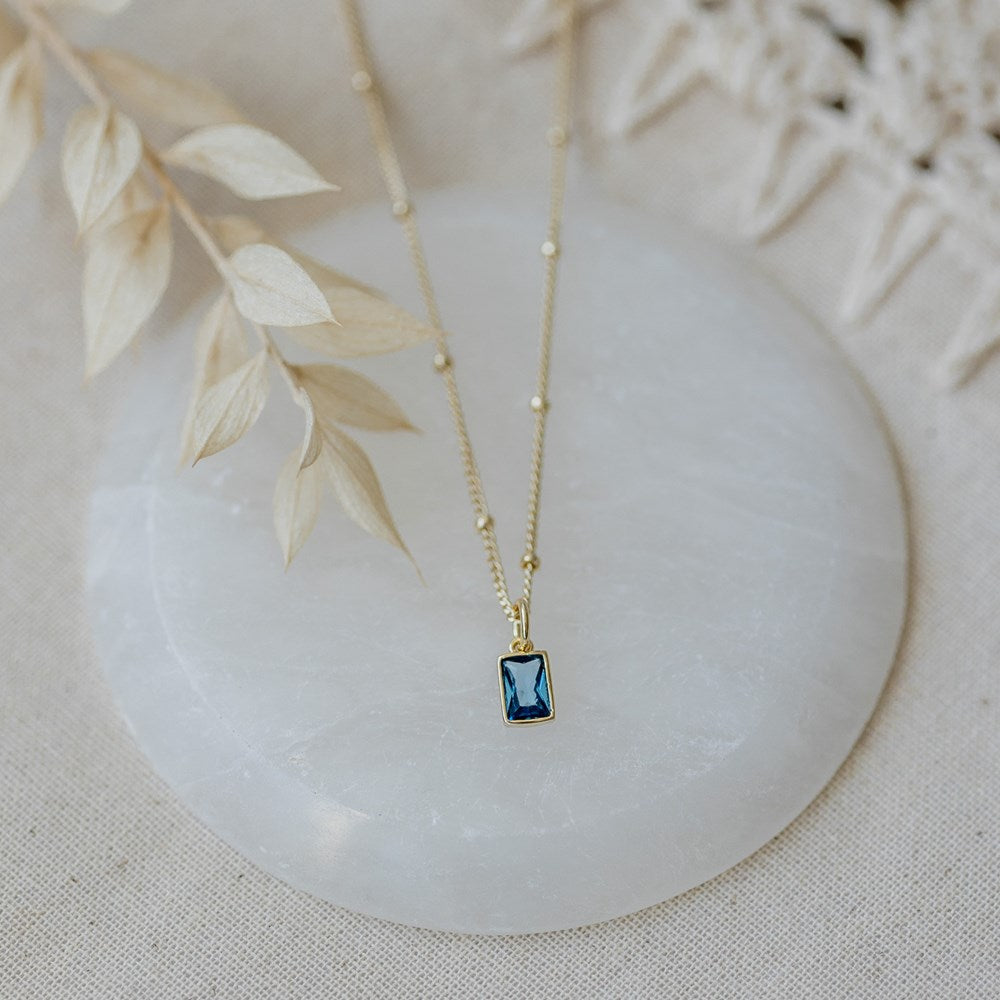 Glim Necklace-sky blue