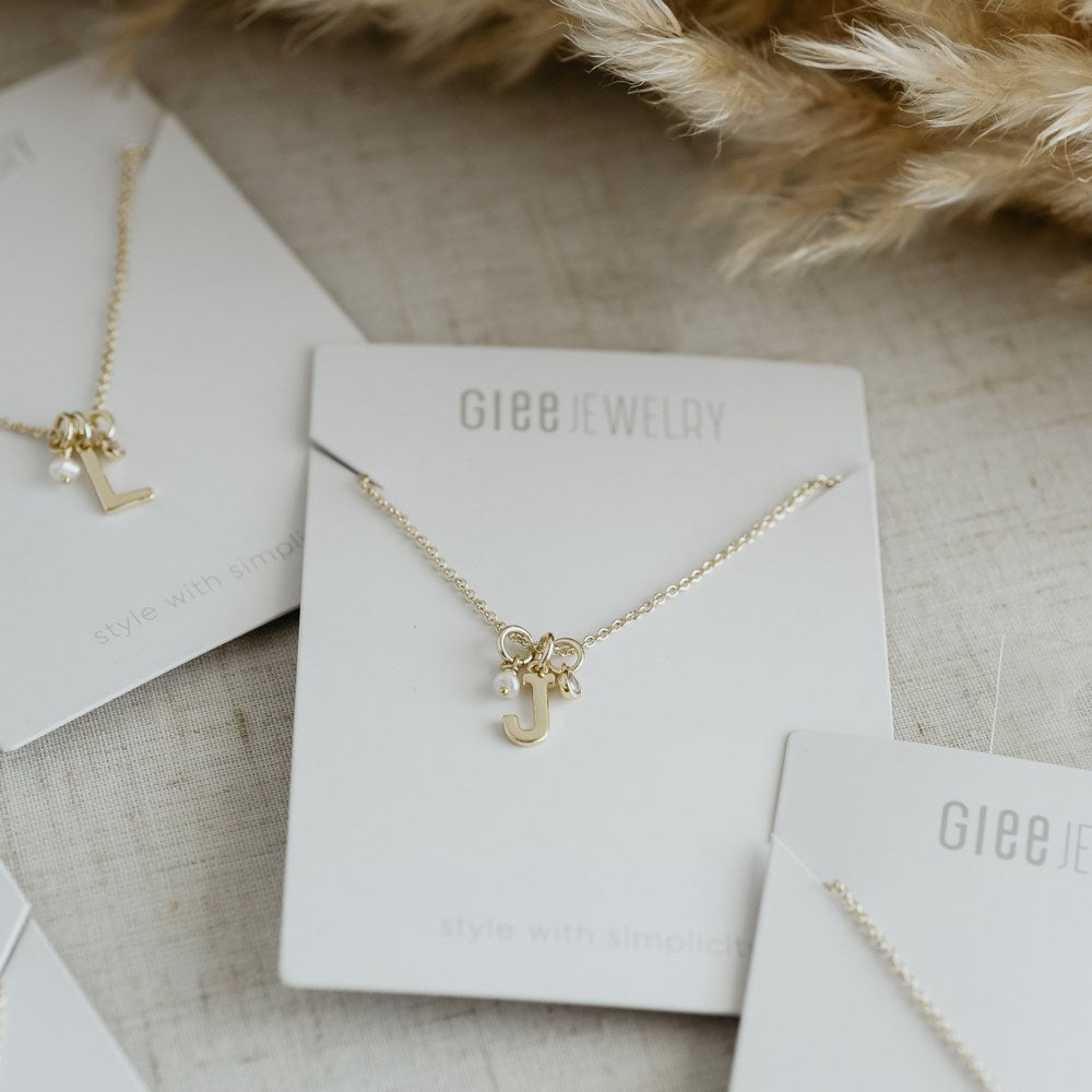 Insignia Necklace-J-gold