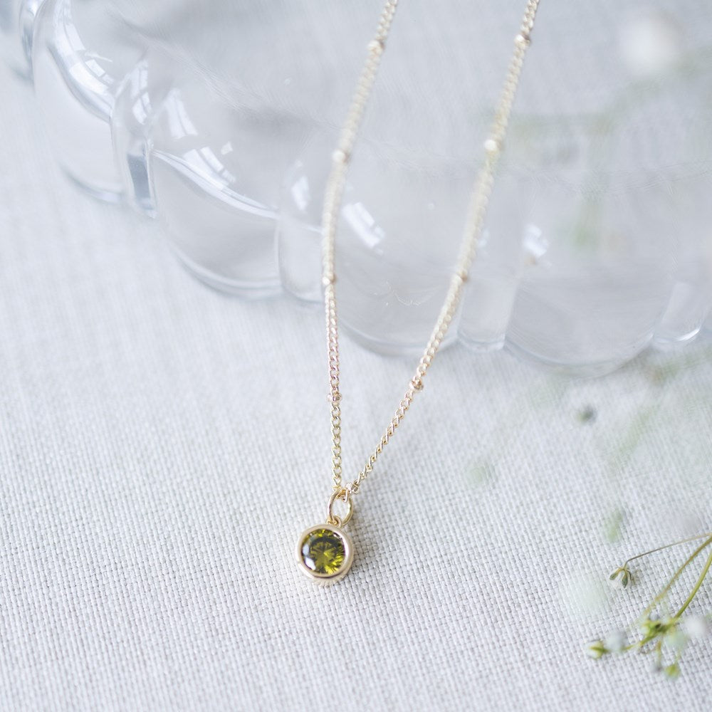 Luster Necklace-moss green