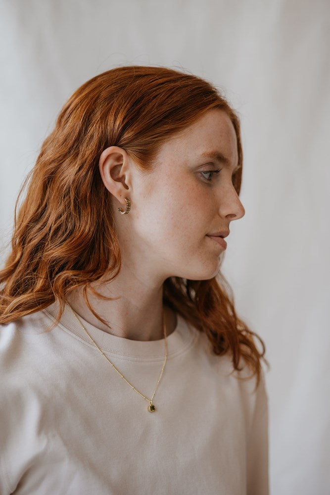 Luster Necklace-moss green