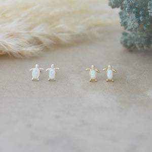 Maui Studs-white opalite
