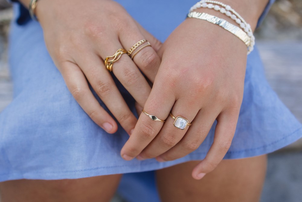 Milan Ring-mother of pearl