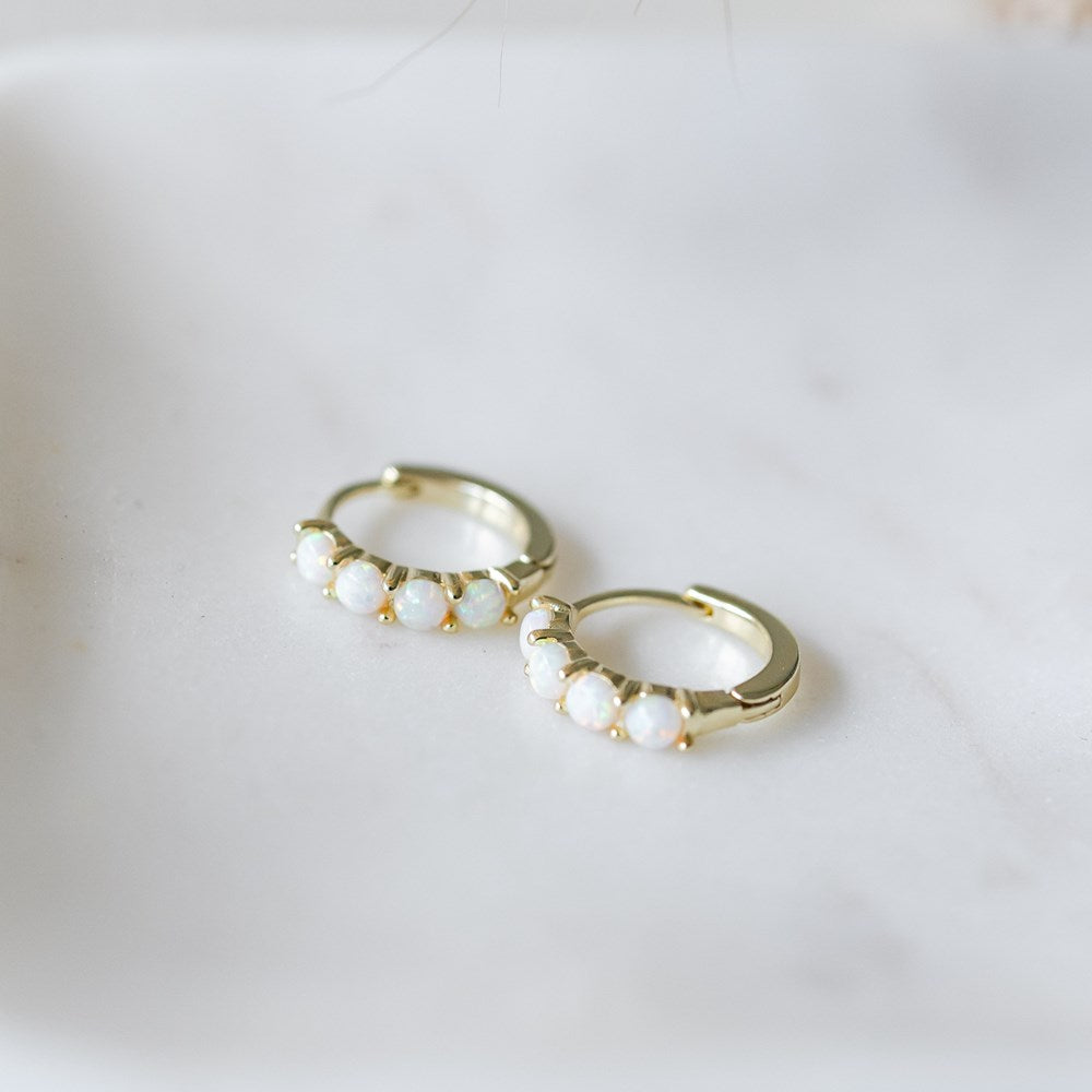 Opal Kiss Hoops-opalite