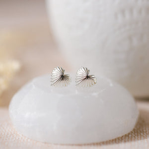 Seashell Heart Studs