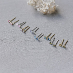 Shimmer Studs-sky blue