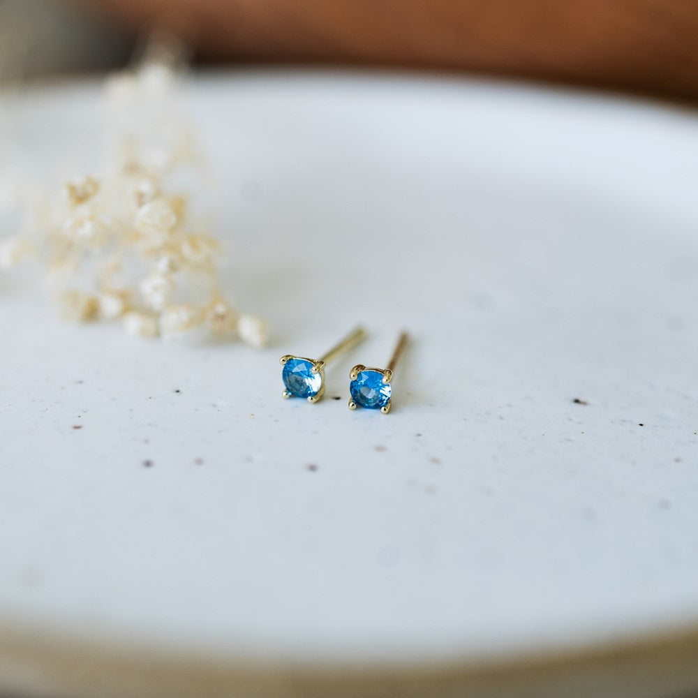 Shimmer Studs-sky blue
