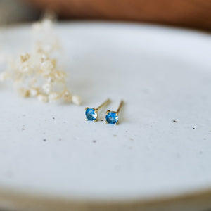 Shimmer Studs-sky blue