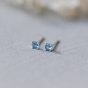 Shimmer Studs-sky blue