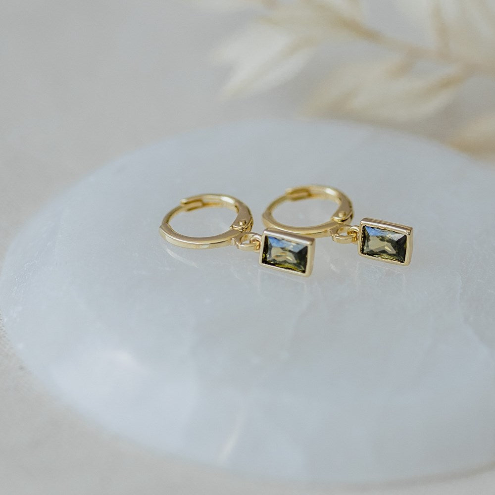 Shine Hoops-moss green