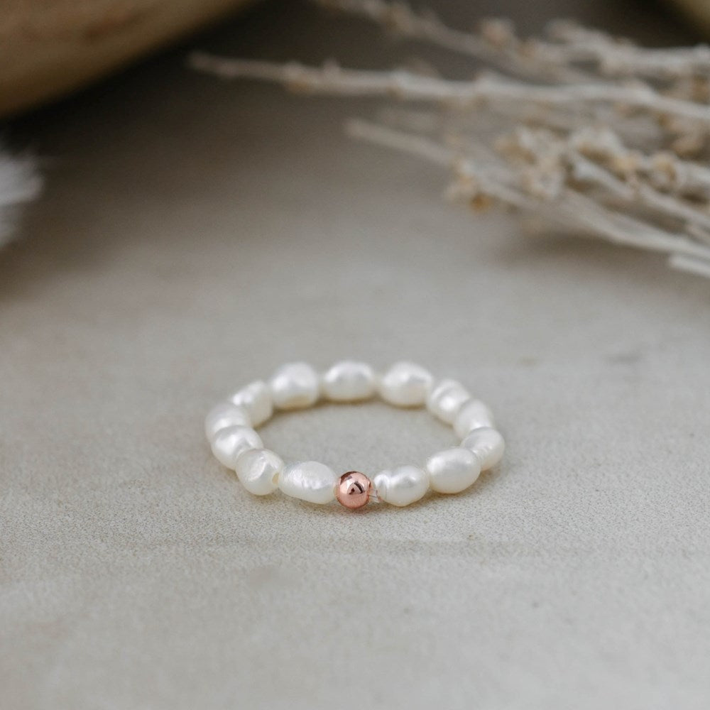 Sweet N Simple Ring-white pearl