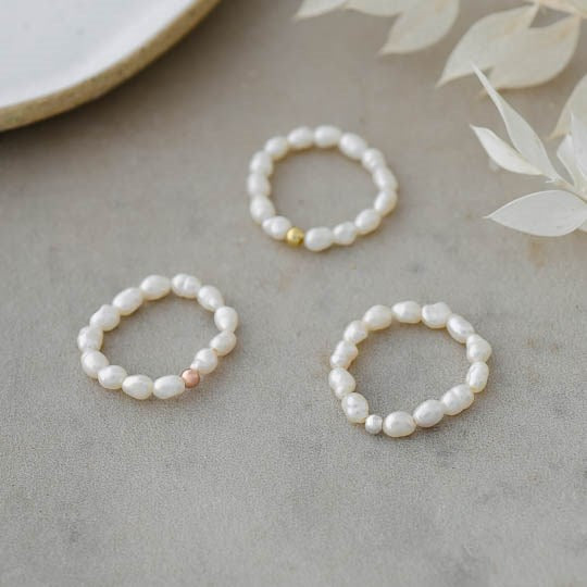 Sweet N Simple Ring-white pearl