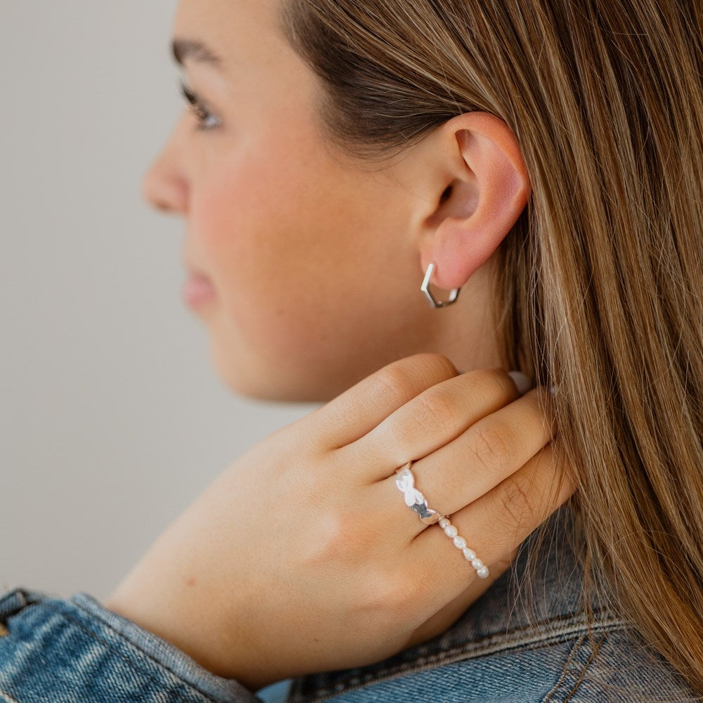 Sweet N Simple Ring-white pearl